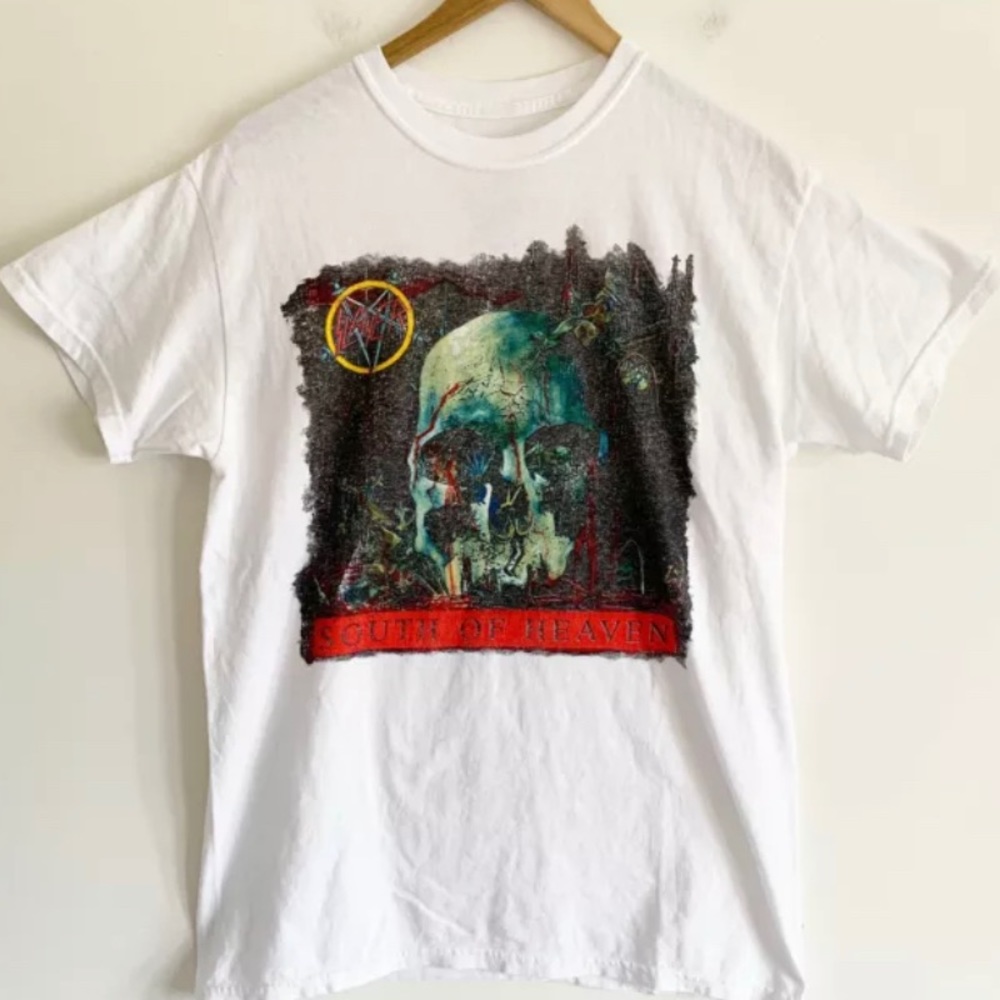 Slayer World Sacrafice Tour 1989 White T Shirt